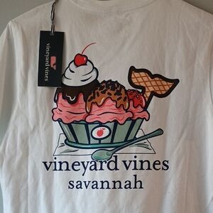 Vineyard Vines Kids White Ice Cream Graphic Tee